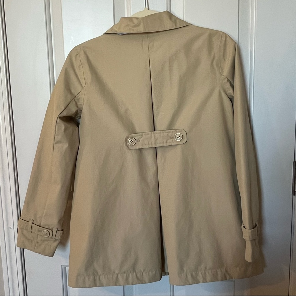 Lands' End Girls Khaki Trench Coat, Size M (10/12) - Picture 3 of 12